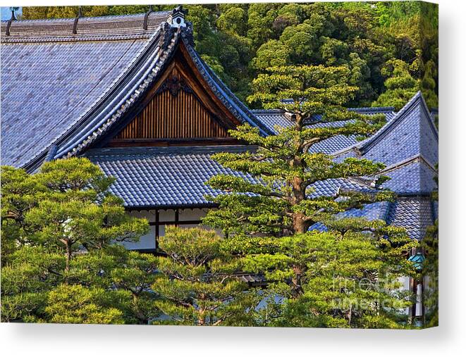 Japan Canvas Print featuring the photograph Nijo Castle Gardens Kyoto Japan #1 by Waterdancer 