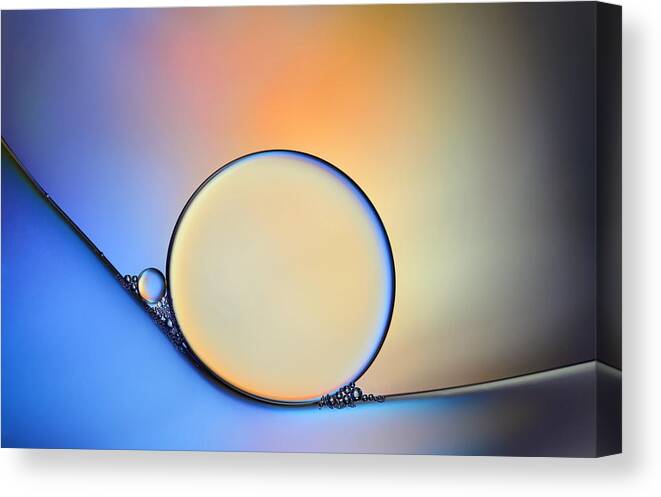 Bubble Canvas Print featuring the photograph Oil And Water In Harmony #1 by Heidi Westum