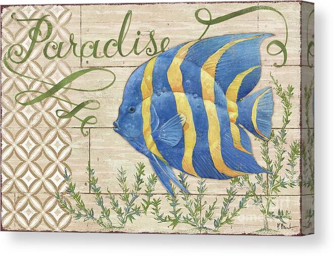 Paradise Canvas Print featuring the painting Paradise Reef IV #1 by Paul Brent