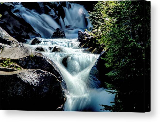 Paradise River Canvas Print featuring the photograph Paradise River Backlit Horizontal by Scenic Edge Photography