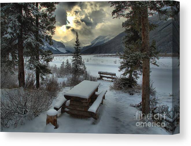 Beauty Creek Canvas Print featuring the photograph Peaceful Picnic #1 by Adam Jewell