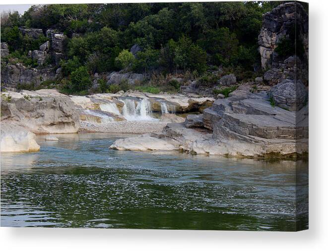 James Smullins Canvas Print featuring the photograph Pedernales falls #2 by James Smullins