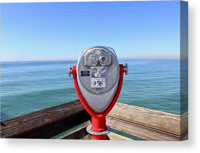 Pier Canvas Print featuring the photograph Ocean Gazing by Brian Eberly