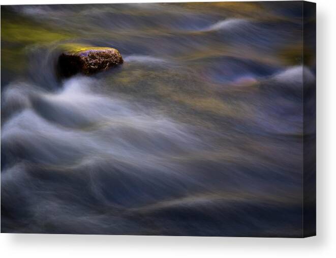 Grafton Vermont Canvas Print featuring the photograph River Rock #1 by Tom Singleton