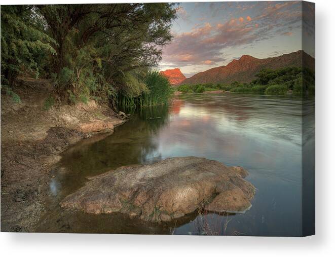 River Canvas Print featuring the photograph River Serenity #1 by Sue Cullumber