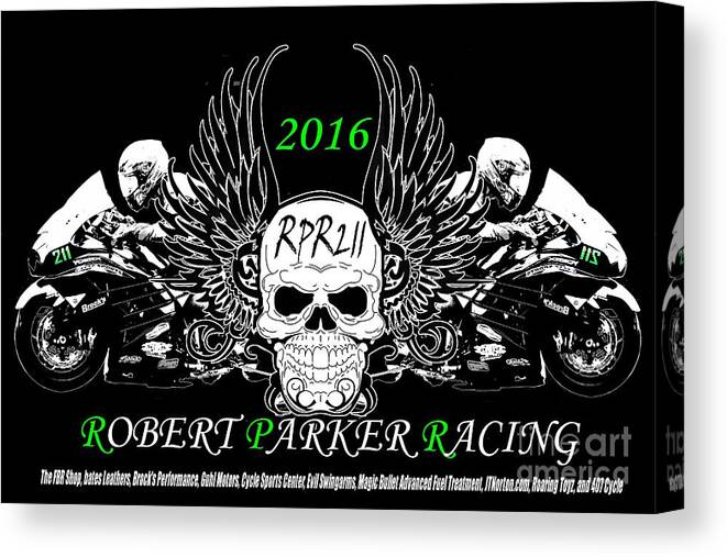 Racing Canvas Print featuring the digital art Robert Parker T004 #1 by Jack Norton