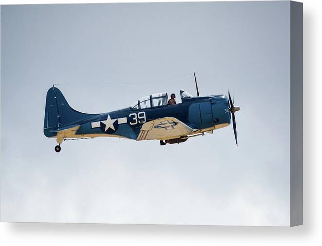 Dauntless Canvas Print featuring the photograph SBD Dauntless #1 by Brian Knott Photography
