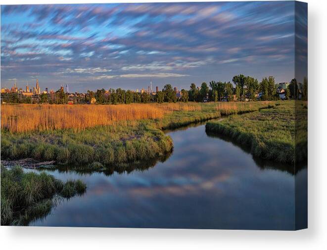 Secaucus Canvas Print featuring the photograph Secaucus Greenway Trail NJ #1 by Susan Candelario