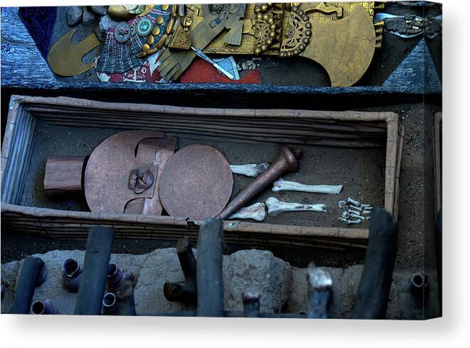 Chiclayo Canvas Print featuring the digital art Sipan Replica of actual Tombs #1 by Carol Ailles