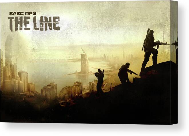 Spec Ops The Line Canvas Print featuring the digital art Spec Ops The Line #1 by Maye Loeser