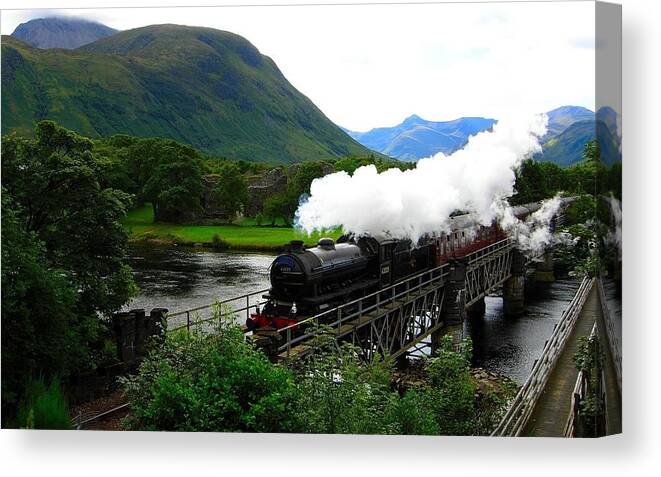 Steam Train Canvas Print featuring the photograph Steam Train #1 by Jackie Russo