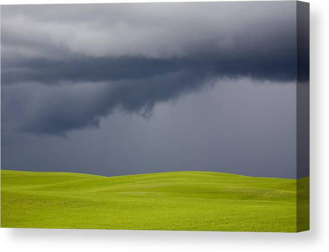 Storm Canvas Print featuring the photograph Storm Clouds Saskatchewan #1 by Mark Duffy