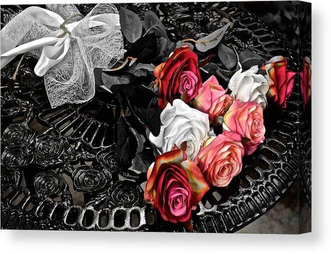 Bouquet Canvas Print featuring the photograph Sundial Bouquet by Frozen in Time Fine Art Photography