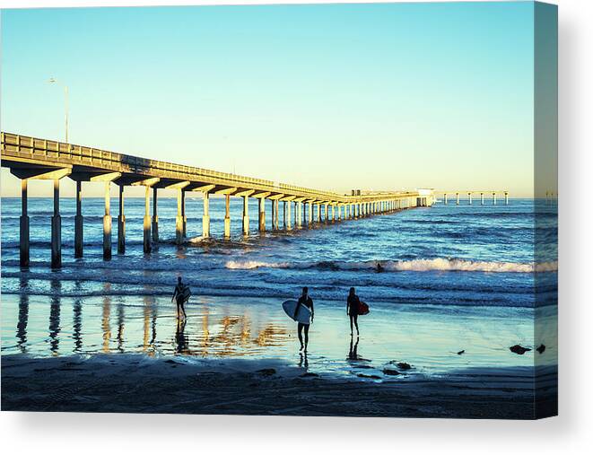 San Diego Canvas Print featuring the photograph Surf's Up San Diego California by Joseph S Giacalone