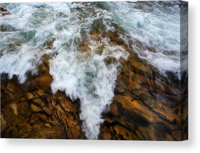 Clear Canvas Print featuring the photograph Swiftcurrent Breaks #1 by David Andersen