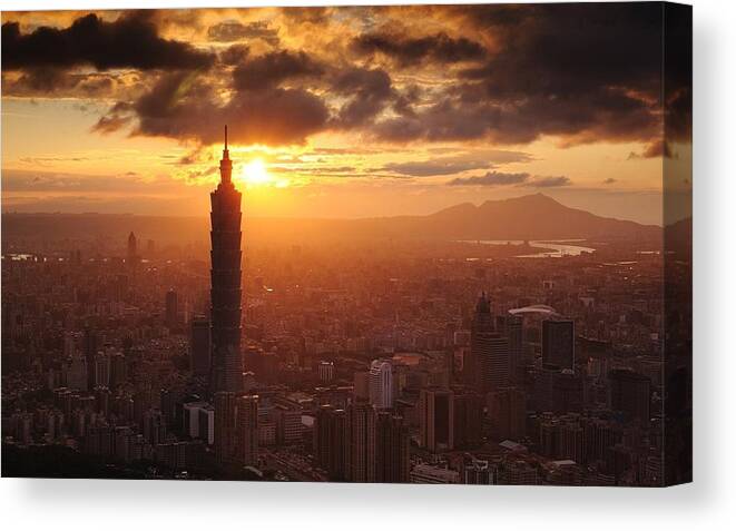 Taipei Canvas Print featuring the photograph Taipei #1 by Jackie Russo