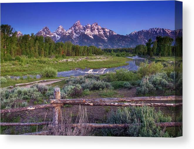 Tetons Canvas Print featuring the photograph Teton Countryside #1 by Andrew Soundarajan