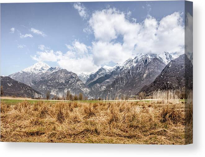 Alps Canvas Print featuring the photograph The Alps by Pavel Melnikov