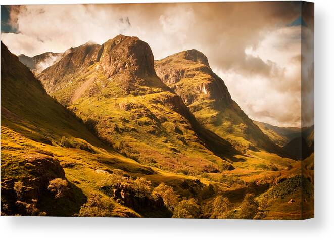 Scotland Canvas Print featuring the photograph Three Sisters. Glencoe. Scotland #2 by Jenny Rainbow