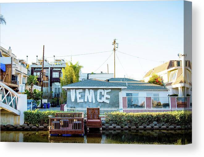 California Canvas Print featuring the photograph Venice Canals #1 by Aileen Savage