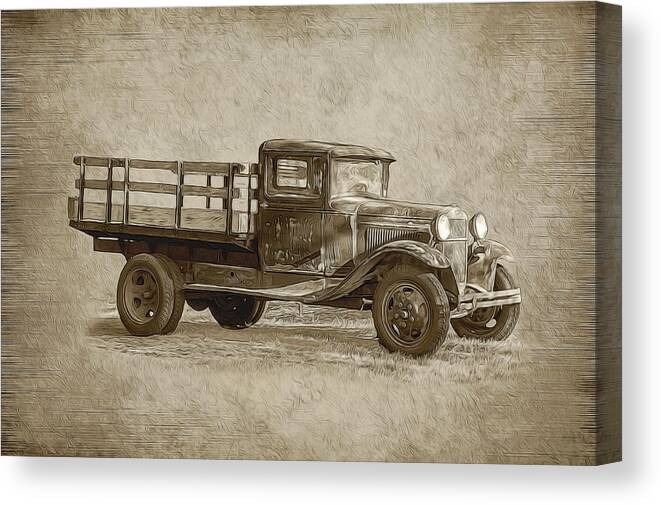 Truck Canvas Print featuring the photograph Vintage Truck by Cathy Kovarik