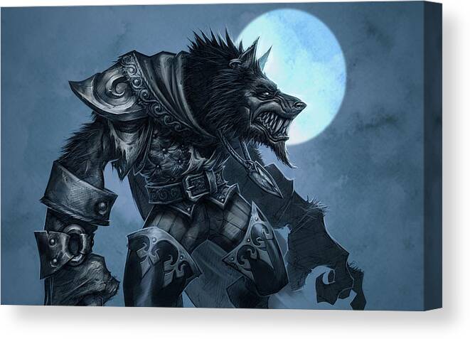 Warcraft Canvas Print featuring the digital art Warcraft #1 by Maye Loeser