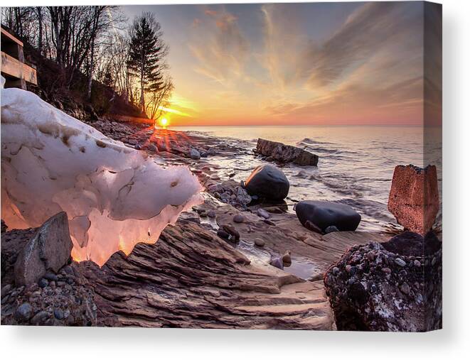 Sunset Canvas Print featuring the photograph Wealth of The Heart #1 by Lee and Michael Beek