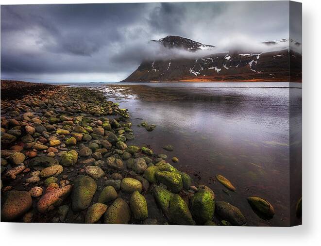Iceland Canvas Print featuring the photograph West Fjords by Dominique Dubied