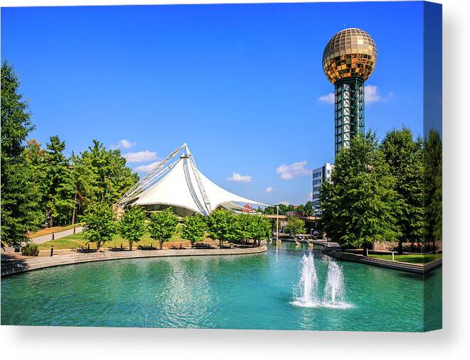 Sunsphere Canvas Print featuring the photograph World's Fair Park Knoxville TN #1 by Chris Smith