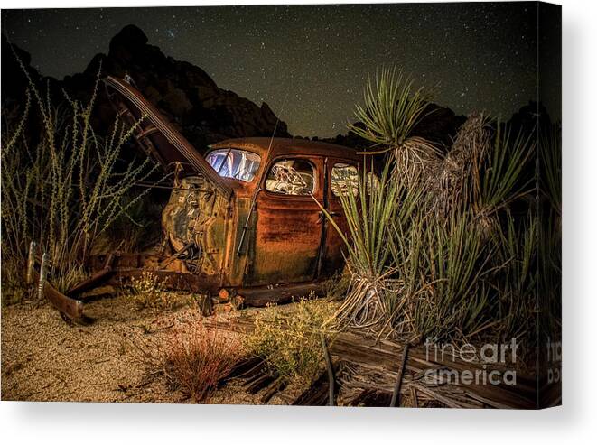 Auto Canvas Print featuring the photograph Yesteryear's Car at Key's Ranch by Lisa Manifold