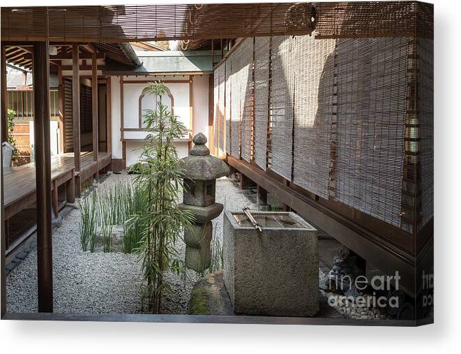 Zen Canvas Print featuring the photograph Zen Garden, Kyoto Japan by Perry Rodriguez