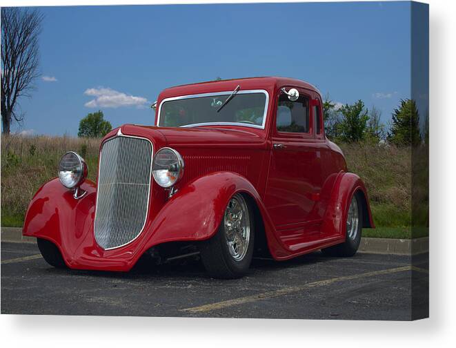 1934 Canvas Print featuring the photograph 1934 Ford Coupe Hot Rod #3 by Tim McCullough