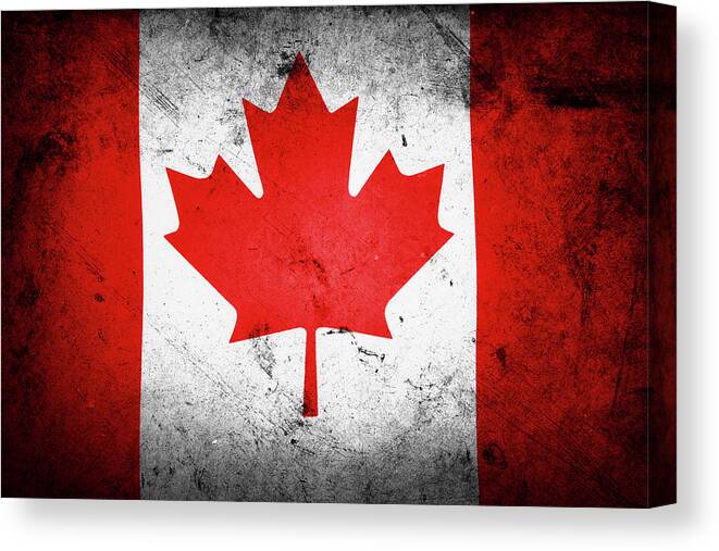 Flags Canvas Print featuring the photograph Canadian flag #10 by Les Cunliffe