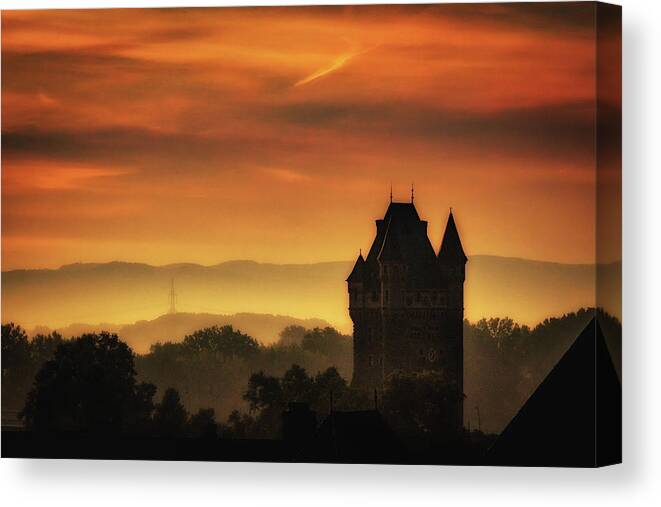 Architecture Canvas Print featuring the photograph Nibelungenturm #7 by Marc Braner