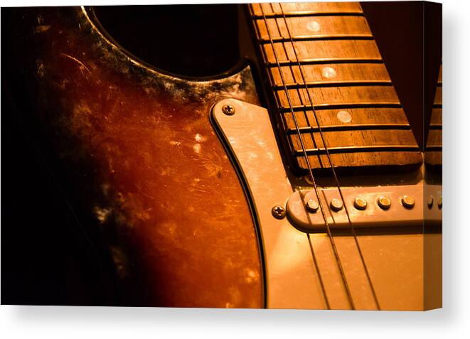 Guitar Canvas Print featuring the digital art Guitar #11 by Maye Loeser