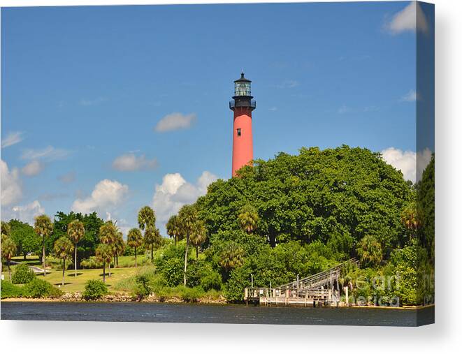  Canvas Print featuring the photograph 11- Jupiter Lighthouse by Joseph Keane