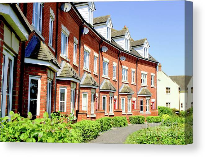 Architecture Canvas Print featuring the photograph Moreton Hall properties #13 by Tom Gowanlock