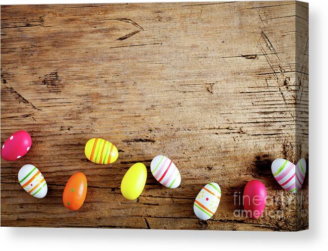 Holiday Canvas Print featuring the photograph Easter eggs #14 by Kati Finell