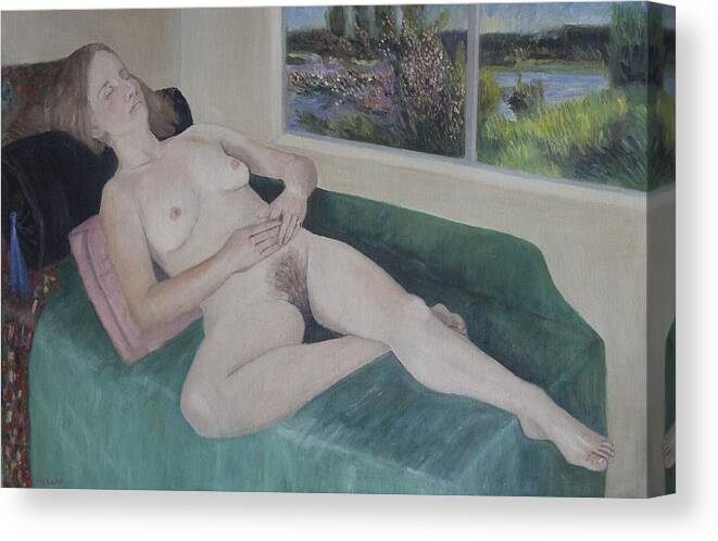 Nude Canvas Print featuring the painting Nude Study #15 by Masami Iida