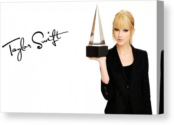 Taylor Swift Canvas Print featuring the digital art Taylor Swift #17 by Maye Loeser