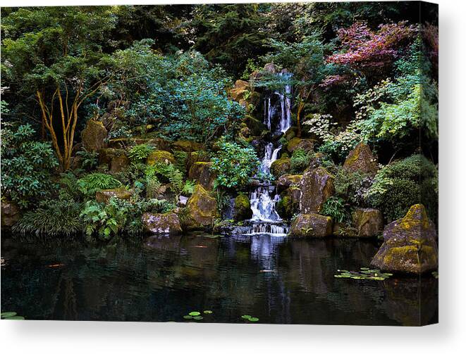 Waterfall Canvas Print featuring the digital art Waterfall #17 by Maye Loeser