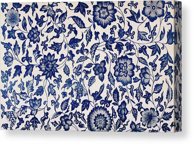 Old Asian Floral Patterns - Wall Art Prints - Plate Canvas Print / Canvas  Art By Wall Art Prints - Fine Art America