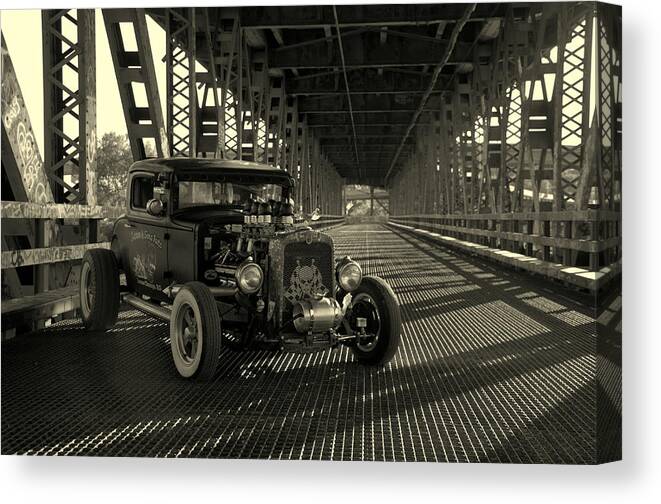 1931 Canvas Print featuring the photograph 1931 Nash Coupe Rat Rod by Tim McCullough