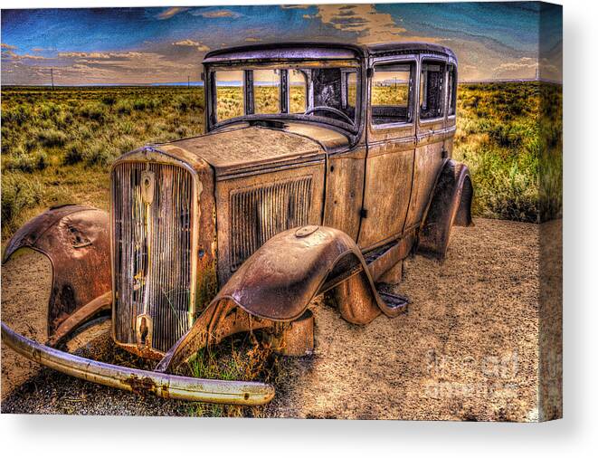 Car Canvas Print featuring the pyrography 1931 Studebaker by David Meznarich