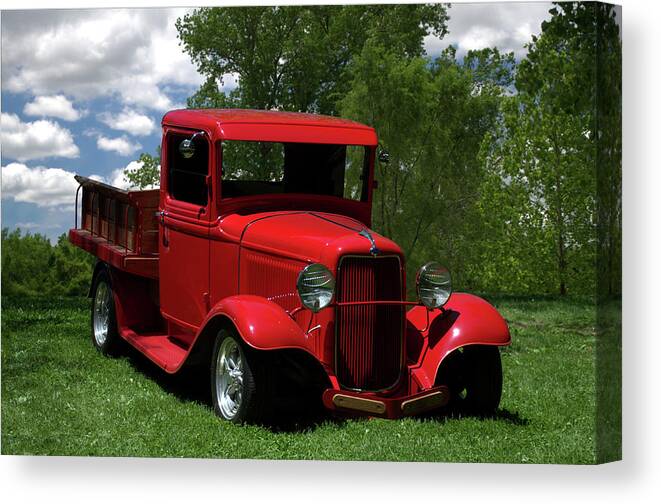 1932 Canvas Print featuring the photograph 1932 Ford Flatbed Pickup by Tim McCullough