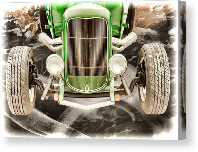 1932 Ford Roadster Canvas Print featuring the painting 1932 Ford Roadster Painting prints 025.02 by M K Miller