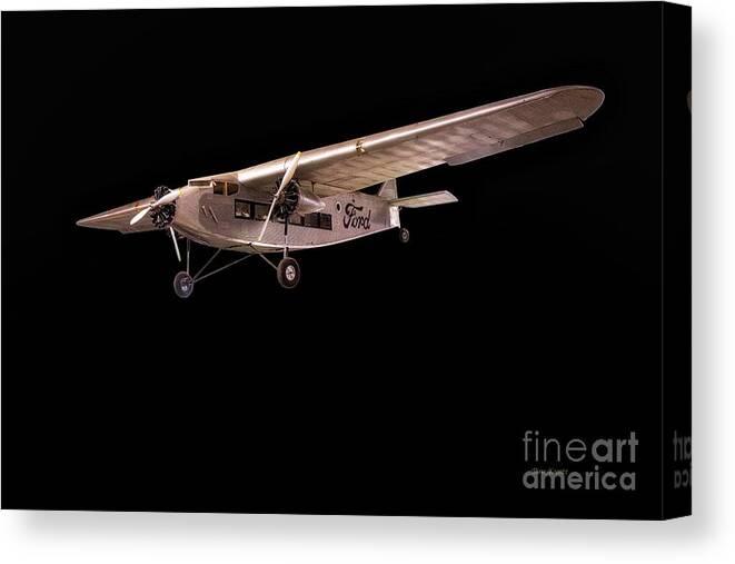 Transportation Canvas Print featuring the photograph 1933 Ford Tri-Motor Aircraft II by Dave Koontz