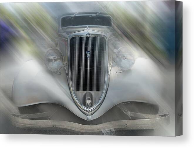 1934 Ford Coupe #automobile #automotive Car Show# Cars# Classic #classic Car #ford# Old #retro# Transportation #vintage #1934 Ford Coupe Canvas Print featuring the photograph 1934 Ford Coupe by Louis Ferreira