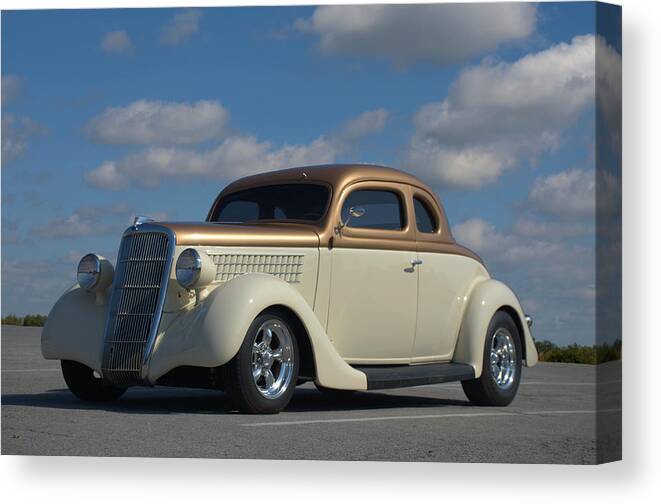 1935 Ford Canvas Print featuring the photograph 1935 Ford Coupe Hot Rod by Tim McCullough