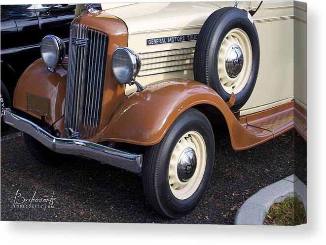 Grill Canvas Print featuring the photograph 1936 GMC Pickup Truck 1 by Robin Lewis